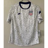 Nike Tops | New Nike Women's U.S. Nike Dri-Fit Pre Match Soccer Jersey White Cz4325-101 Sz L | Color: White | Size: L