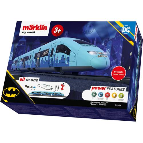 "Modelleisenbahn-Set MÄRKLIN ""Märklin my world - Startpackung Batman 29345"" Modelleisenbahnen blau Kinder Modelleisenbahn-Sets mit Licht- und Soundeffekten"