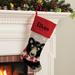 The Holiday Aisle® Bear Personalized Stocking Polyester in Black/Brown/Red | 18 H x 9.75 W in | Wayfair F2B31D76D3D747F2B0B1287A423D59ED