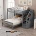 Esmildo Twin over Full Standard Loft Bed by Harriet Bee Wood in Gray | 61.4 H x 78.4 W x 97.2 D in | Wayfair 7DB962A924024DFABFEFC798E7E84E7A