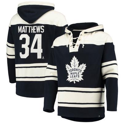 Herren-Kapuzenpullover „Auston Matthews“ von 1947, blau, Toronto Maple Leafs, Spielername und -nummer, mit Schnürung Image