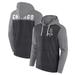 Men's Fanatics Branded Heathered Charcoal/Heathered Gray Chicago White Sox Blown Away Full-Zip Hoodie