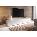 Bratex - Meuble tv Lowboard d 180 cm, meuble tv avec éclairage led, meuble tv suspendu, couleur