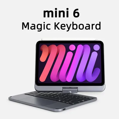 étui de clavier magique coque pour iPad Mini 6 housse magnétique clavier avec rétro-éclairage