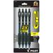 PilotÂ® G-2â„¢ Retractable Gel Pens Fine Point 0.7 mm Clear Barrels Black Ink Pack Of 4