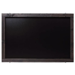 Rustikale Tafel Kreidetafel Wandtafel Küchentafel mit Holzrahmen / Schwarz 120x60cm Image