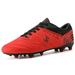 DREAM PAIRS Men Sports Athletic Light Outdoor Football Soccer Cleats Shoes 160859-M RED/BLACK Size 9.5