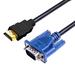 Anvazise 1.5m HDMI-compatible to VGA Cable Anti-interference High Clarity HDMI-compatible Male to VGA Male Converter for Desktop Blue