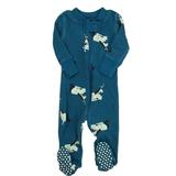 Pre-owned Hanna Andersson Unisex Blue | Unicorn 1-piece footed Pajamas size: Newborn