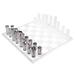 OnDisplay 3D Luxe Acrylic Smoke & Frost Luxury Laser-Cut Chess Set