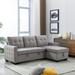 77" Reversible Sectional Storage Sleeper Sofa Bed & L-shape Skin-Feeling Velvet Fabric 2 Seat Sectional Chaise, for Living Room