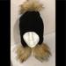 Michael Kors Accessories | Michael Kors Faux Fur Pompom Knit Ear Flap Beanie | Color: Black/Brown | Size: Os