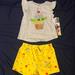Disney Matching Sets | Nwt Baby Yoda Short Set | Color: Gray/Yellow | Size: 3tg