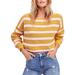 Free People Sweaters | Free People Womens Just My Stripe Pullover Sweater, Pink, Nwt | Color: Pink | Size: S