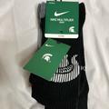 Nike Underwear & Socks | Nike College Multiplier Crew Socks - Michigan State - Da6836 902 - 2 Pk - 8-12 | Color: Green | Size: Various