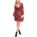 Free People Dresses | Free People Womens Floral Fit & Flare Dress, Purple, Dm | Color: Purple | Size: 6