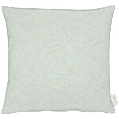 Dekokissen APELT "Morris", grün (pastell, unifarben), B:45cm L:45cm, Polyester, Kunstfaser, Dekokissen_Sitzkissen_Kissenhüllen, Kissenhülle mit Füllung, 1 Stück