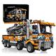 Mozewa 19014 Technology Pneumatic Concrete Pump Truck,Heavy Duty Tow Truck Building Block sets, Collectible Building Blocks Kit for Adults, 2106 Piece Static version