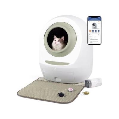 Smarty Pear Leo's Loo Too WiFi Enabled Automatic Self-Cleaning Cat Litter Box Variety Pack, Avocado Green