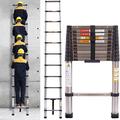 Telescopic Ladder 3.2M, Extendable Ladder Multi-Purpose Folding Ladder 10.5FT, Extension Step Attic Ladder for Multipurpose, 150kg Capacity 11 Steps Stainless Steel Loft Ladder with EN131 Standard