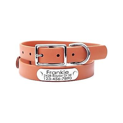 "Mimi Green Waterproof with Riveted Name Plate Dog Collar, Mesa, Large 3/4"""