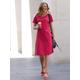 Shirtkleid INSPIRATIONEN "Jersey-Kleid" Gr. 22, Kurzgrößen, rot (erdbeere, ecru, bedruckt) Damen Kleider Freizeitkleider