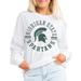 Women's Gameday Couture White Michigan State Spartans Vintage Days Oversized Lightweight Long Sleeve T-Shirt