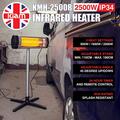 Kiam 2.5KW Electric Infrared Heater Indoor for Workshop and Garage - Free Standing with Remote Control and Timer