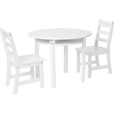 Lipper International Round Table with Shelf and 2 ...