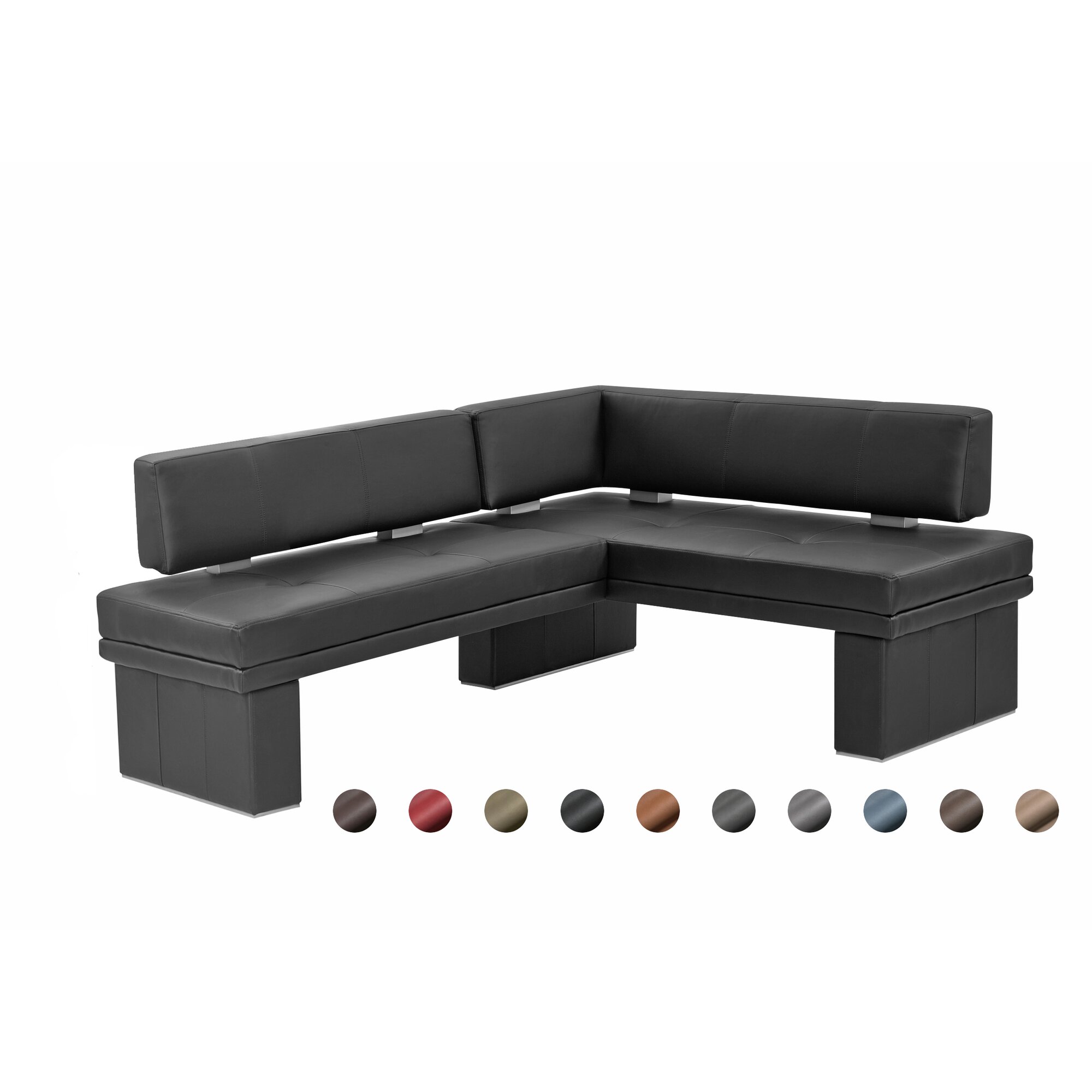 Schösswender »Manhattan« Eckbank 480/101 172x213 cm / Gavin 29 schwarz