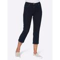 3/4-Jeans CASUAL LOOKS Gr. 42, Normalgrößen, blau (dark blue, denim) Damen Jeans Caprihosen 3/4 Hosen