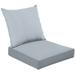 2-Piece Deep Seating Cushion Set Plain Gainsboro solid color It is gainsboro color Outdoor Chair Solid Rectangle Patio Cushion Set