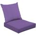 2-Piece Deep Seating Cushion Set Plain Middle Blue Purple solid color It is middle blue purple color Outdoor Chair Solid Rectangle Patio Cushion Set