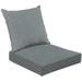 2-Piece Deep Seating Cushion Set graphic grunge paper wall gray beige gradient for beauty book website Outdoor Chair Solid Rectangle Patio Cushion Set