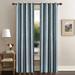 Deco Window 2-Piece Semi-Blackout Door Curtains Solid Polyester Metal Eyelet Matching Tieback 7 Feet Length