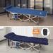 Camping Cots w/ Removable Mattress for Adults, w/ Pillow, Carry Bag & Storage Pocket, Extra Wide, Heavy Duty Holds 500 Lb