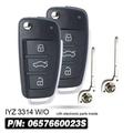 2 W/O Keyless Remote Key Fob for Audi A3 A4 TT 2006-15 IYZ 3314 P/N: 0657660023S