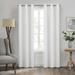 Eclipse Dayton Grommet Solid Textured Thermaback Blackout Curtain Panel White 42 x54