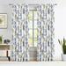 Decoultimatex Gray Yellow Floral 100% Blackout Window Curtain Panels for Bedroom Living Room Noise Reduction Energy Efficient Rod Pocket Drapes 52 x 63 x 2