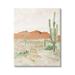 Stupell Industries Cactus Plants Dry Desert Scene Distant Cliffs Painting Gallery Wrapped Canvas Print Wall Art Design by Lanie Loreth