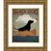 Fowler Ryan 15x18 Gold Ornate Wood Framed with Double Matting Museum Art Print Titled - Black Dog Canoe