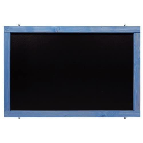 Rustikale Tafel Kreidetafel Wandtafel Küchentafel mit Holzrahmen / Blau 120x60cm