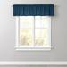 Brylanehome Poly Cotton Canvas Rod-Pocket Valance Navy Solid Window Curtain