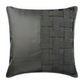 Cushion Covers For Couch Decorative Pillow Covers Grey 20x20 inch (50x50 cm) Basket Weave Metallic Gray Faux Leather Decorative Pillow Covers Patchwork Pillow Cover - Grey N Half