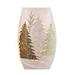 Stony Creek - Frosted Glass - 5 Lighted Vase - Winter Wonderland Silver
