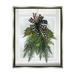 Stupell Industries Hanging Holly Botanicals Mistletoe Seasonal Winter Flowers Graphic Art Luster Gray Floating Framed Canvas Print Wall Art Design by House Fenway