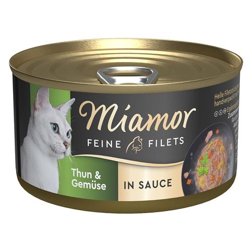 24x85g Miamor Feine Filets in Soße Thunfisch & Gemüse Katzenfutter nass