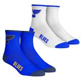 Men's Rock Em Socks St. Louis Blues Core Team 2-Pack Quarter Length Sock Set