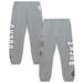 Men's Mitchell & Ness Heather Gray Milwaukee Bucks Team Origins Fleece Sweatpants