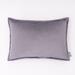 Haven Dutch Solid Velvet Lumbar Pillow by Freshmint Home in Mirage Gray